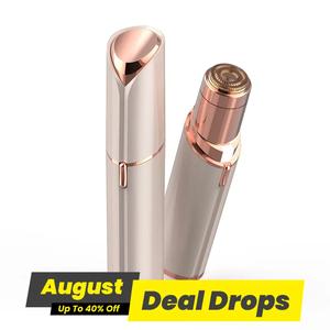 Portable Electric Epilator Hair Shaver, 1 Count Multifunctional Dual Head Shaver, Usb Rechargeable Razor(golden Is 4 Replacement Head)