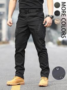 Men's Solid Color Flap Pocket Cargo Pants, Casual Comfy Trousers for Daily Wear, Fashion Men's Bottoms for All Seasons
