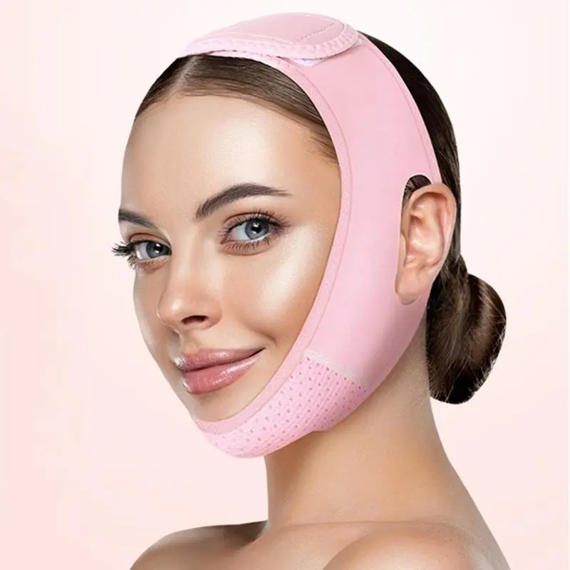 Facial Reusable V-shaped Lifting Belt for Double Chin, Slimming Strap for Women & Men, Daily Use Gift Facial