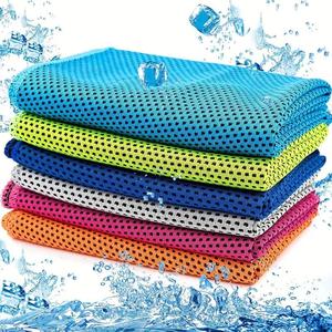 Cooling Towel, 6 Counts/set Colorful Quick Drying Breathable Sports Towel, Soft Absorbent Towel for Home Bathroom Outdoor Sports