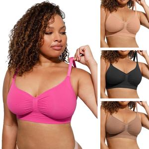 FeelinGirl Women's Wireless Bra Comfort Bralettes No Underwire Unlined Cami Bra Seamless Tshirt Bras Sports Bra Bralette