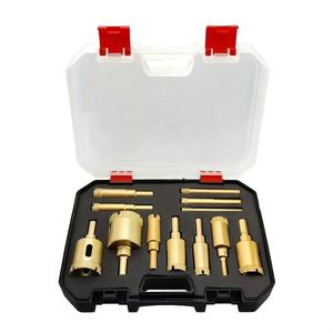 12pcs/set Diamond-Coated Drill Bits Set, Marble, Granite, Tile & Ceramic Hole Saw Set, Power Tool Accessories, Diamond Drilling Bits, Drill Bit Kit