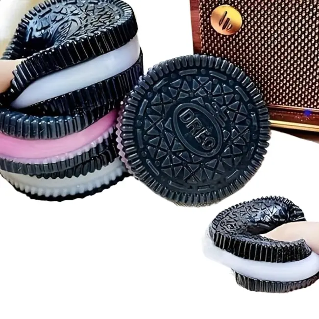 Ultra-Soft Relax Toys - Squeezable Cookie & Sandwich Shapes, Assorted Colors, Fun Novelty Gadgets