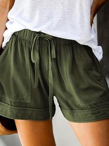 Summer Bestseller High-Waisted Wide-Leg Shorts for Women, Loose Fit Slimming Casual Style, Drawstring Elastic Waist Hot Pants
