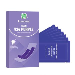 LumDent Teeth Whitening Strips,V34 Purple/White PAP Sensitivity Free Teeth Whitening,Enamel Safe,Teeth Brightening Strips,Teeth Strips,Oral Care Products,Teeth Brightener,Dental Kit,Teeth Stain Cleaner,Teeth Cleaning Kit,Teeth Brightening Booster