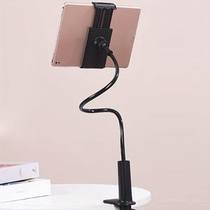 adjustable desktop phone & tablet holder, 360° rotatable metal phone stand, phone holder for bedroom office use, universal holder for mobile phones, adjustable height stand, portable