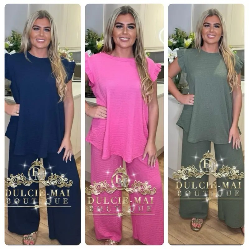 CURVE 2 Piece Frill Sleeve Set UP TO UK22