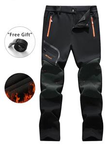 Men's Outdoor Pants, Waterproof & Windproof Pants with Belt, Multi-functional Outdoor Pants for Outdoor Activities