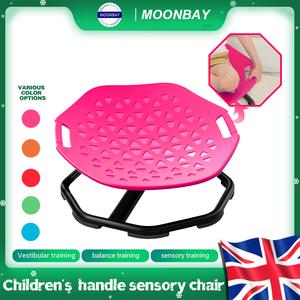 UK SELLER Sensory Swing Chair with Safety Grip & Textured Seat | Kids' Vestibular Training Spinner for Improved Balance, Secure Spinning at Home