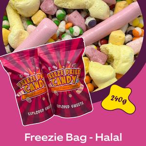 Freezie Bag - Halal | x2 Multibuy | Exploded Sweets | Freeze Dried Candy UK | Snack Bonbon Fruit Fruity