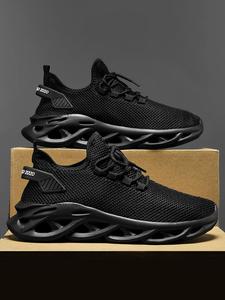 Men's Sporty Lace Up Low Top Sneakers, Casual Breathable Comfortable Running Shoes, Trendy All-match Sneakers for Daily Wear