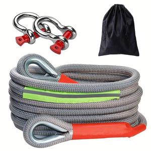 15 Ton Off-road & SUV Traction Rope Set (1 Set), Including U-shaped Hook & Storage Bag, Traction Hook, Car Emergency Kit, Car Accessories, Men Gifts