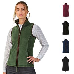 Premier Women's Fleece Gilet - Ladies Two Tone Bodywarmer Soft Warm Waiscoat Sleeveless Vest Jacket with High Neck Funnel Collar & Contrast Trim Detail