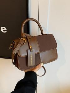 Women's Patchwork Design Handbag Shoulder Bag, Girlfriend Gifts, Casual Shoulder Bag, Fashionable PU Leather Crossbody Bag for Daily Use, Trendy Versatile High-quality Daily Commuting Bag, Chic Crossbody Purse, Fashion Crossbody Bags, Daily Commuter Bag
