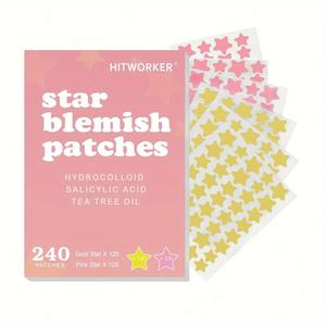 Cute Star Shape Acne Cover Patch, 240pcs/set Acne Cover Skincare Sticker, Pimple Patches Peel Off Face Mask Beauty & Personal Care Product, Holiday Essentials, Korean Skincare Products, Valentine's Day Gift