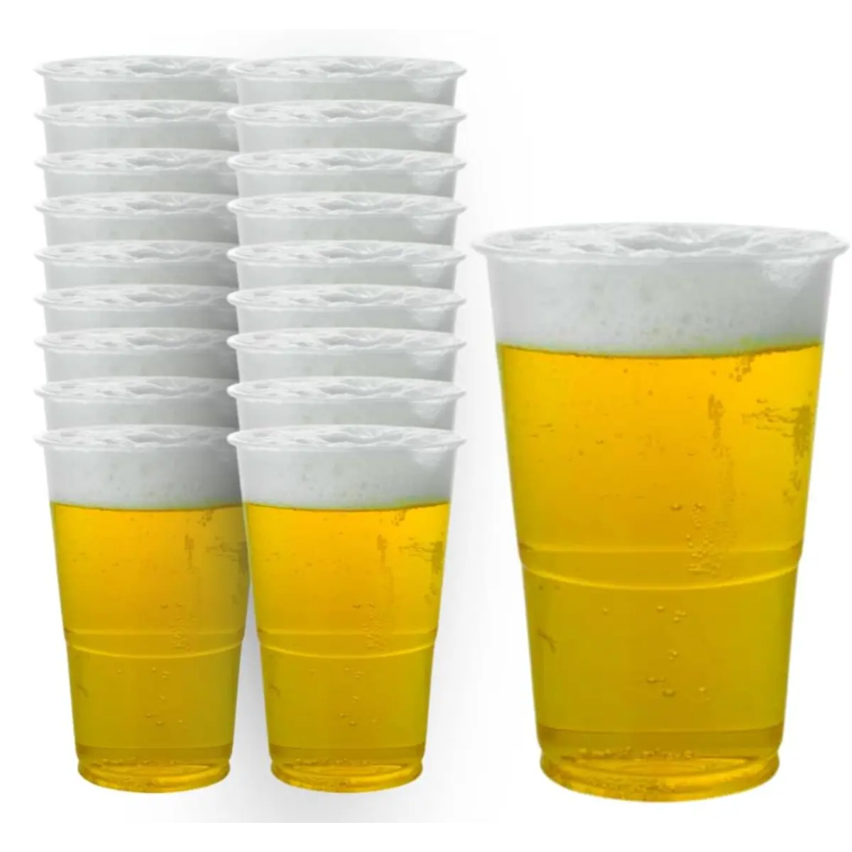 Plastic Pint Glasses 660 ML - Full Pint - (Pack of 50) - Perfect Disposable Plastic Glasses for Pint - Best Beer Cups for Any Events