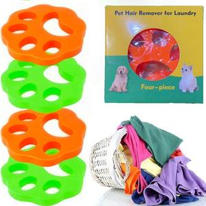 4pcs/set Paw Shaped Pet Hair Removal Laundry Ball, Reusable Pet Hair Remover for Clothes, Carpets, Home Goods