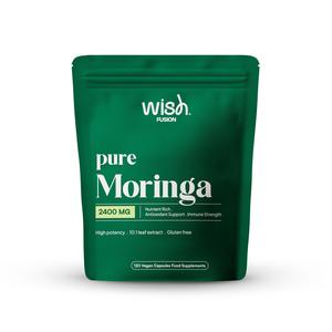 Moringa Capsules 2400mg | High Strength Moringa Leaves | 120 Vegan Powder Capsules Natural Healthcare, Dietary Supplement, Wellness Supplement