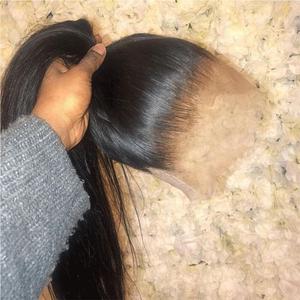360 Straight Lace Frontal Human Hair Wigs for Women Invisible HD Transparent Lace Wig Can Be Ponytail Body Wave Pre Plucked Natural Hairline Small Knots Lace Front Wigs