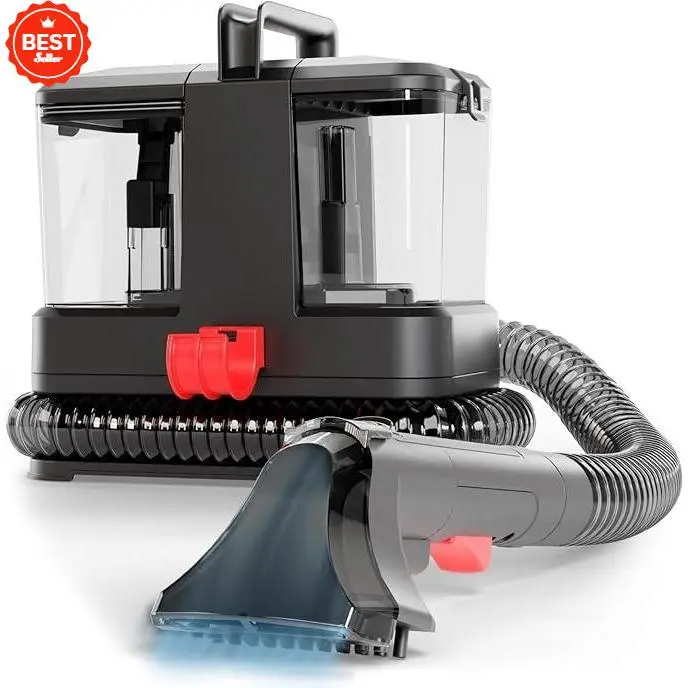 Spot Cleaner & Carpet Cleaner Machine – Dual Tank with 0.8L Volume – Sofa and Mattress Cleaner – for Carpets, Upholstery & Car Seats – Portable & Compact Storage. Purchasing This Product Will Come with A Complimentary Exquisite Gift.