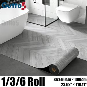 Peel & Stick Wood Grain Vinyl Flooring & Wall Stickers, 60x300cm, Ideal for Living Room, Bedroom, Kitchen, Bathrooms, Easy Installation-Gutto5