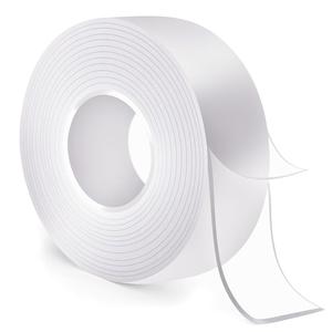Double Sided Tape Heavy Duty(9.85FT), Nano Double Sided Adhesive Tape, Clear Mounting Tape Picture Hanging Adhesive Strips.