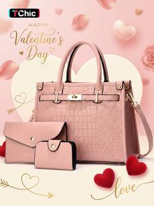 Women's Fashionable Embossed Handbag, Large Capacity Shoulder Bag for Daily Used, Casual Trendy Ladies Purse High-quality Daily Commuting Bag, Ladies Purse, Mother's Day Gift