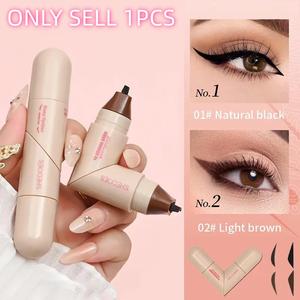 Rotating Winged Eyeliner Stamp Pen, Liquid Eye Liner, Dual-Head Design for Precise Cat Eye & Winged Liner, Waterproof Smudge-Proof Formula, Quick-Drying Makeup for Busy Days and Special Occasions