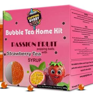 Passion Fruit Popping Balls with simply Strawberry Tea Syrup (280g)