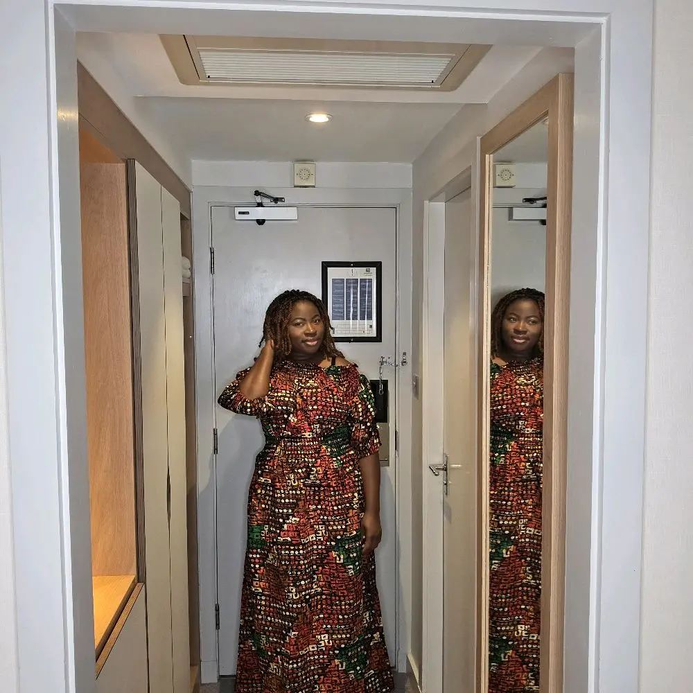 Off Shoulder African Maxi Dress for Women - Casual Style - Womenswear