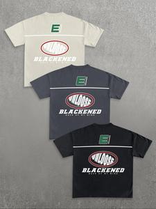 Men's Letter Print Round Neck Tee, Loose Casual Short Sleeve Crew Neck T-shirt for Summer, Fashion Men's Top for Daily Wear