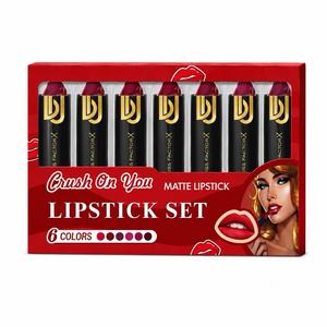 6 Colour Matte Lipstick Gift Set – Fun Novelty Makeup for Women Funny Red Lipstick Set with Waterproof Glossy Finish & Lipgloss for Hydration - Cosmetic