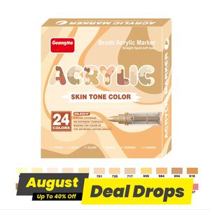 Acrylic Marker Pen,  24pcs/set Acrylic Paint Pen, Art Marker Pen, Drawing Pen, Art Supplies for Students, Acrylic Paint Markers, School Supplies