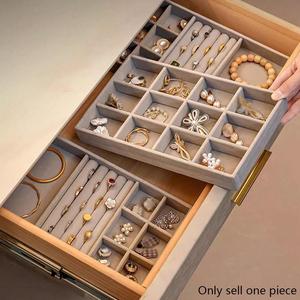 Stackers Jewellery Box, 1 Count Multi-grid Jewelry Organizer, Jewelry Storage Box for Rings, Earrings, Necklaces, Summer Gift