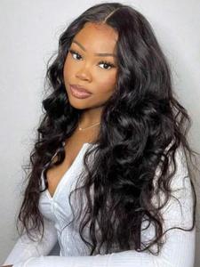 28 Inch Long Wavy Lace Front Wigs for Women, Gorgeous Fluffy Wigs with Baby Hair, Human Hair Lace Front Wigs for Party, Daily Use