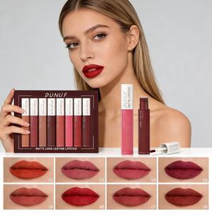 Matte Long-Lasting Lipstick Set, Waterproof Velvet Lips, Various Nude, Shades, High Pigment, Non-Drying, Transfer-Proof, All-Day Use
