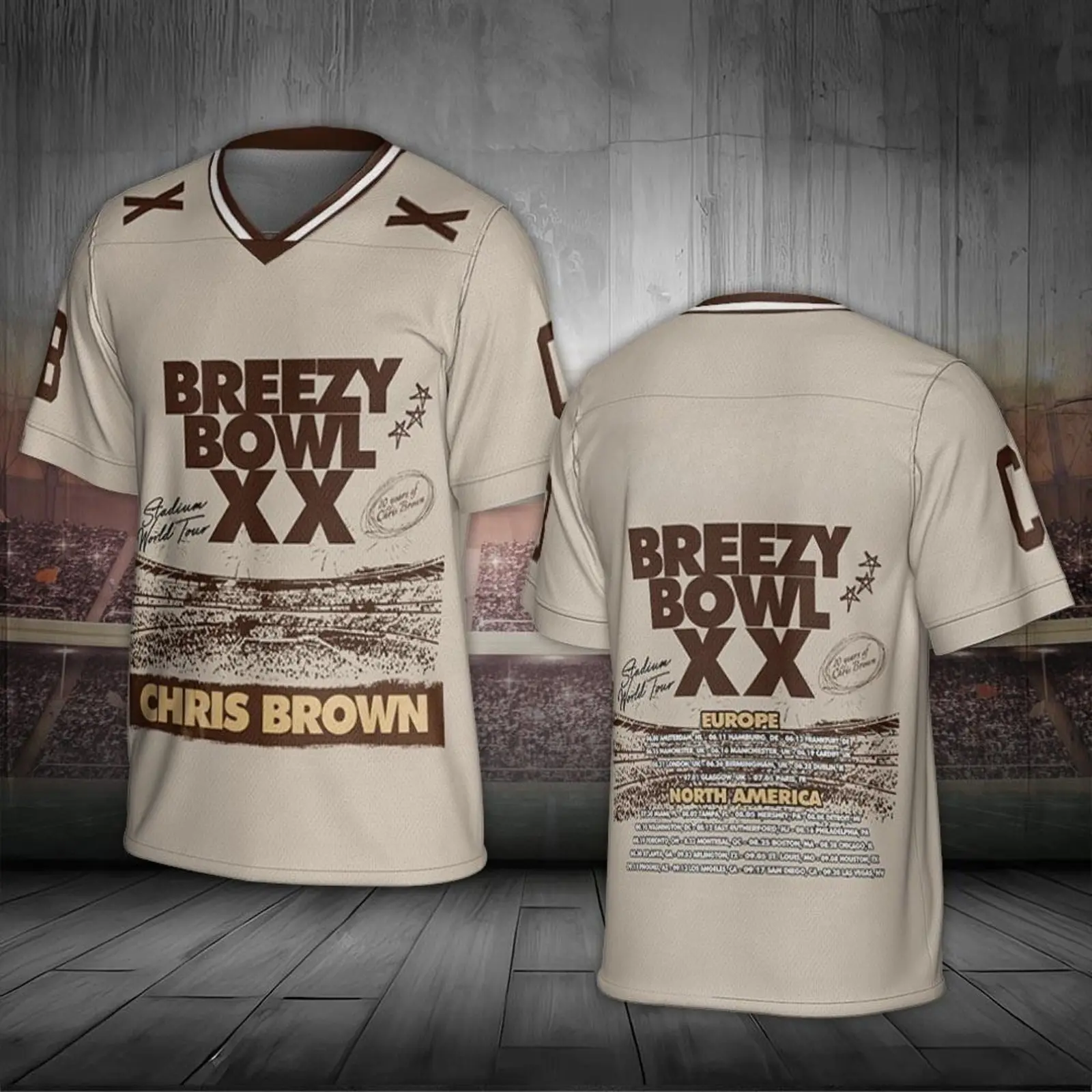 Chris Brown Breezy Bowl Tour Jersey, 90s Chris brown merch, Breezy bowl merch, Chris Brown Tour Jersey, Breezy Bowl Merch 2025, Summer tour 2025