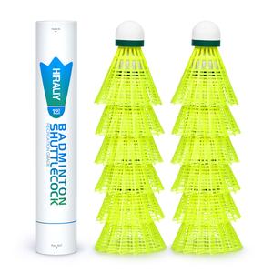 HIRALIY Badminton Birdies 12/24 Packs, Nylon Badminton Shuttlecocks with Great Stability Durability for Baseball Batting Practice Training, High Speed Birdie Balls for Backyards Indoor Outdoor Sports Activities