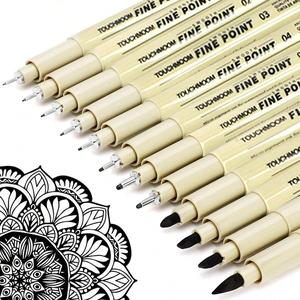 Fine Line Pen Set, Art Marker Pen Tools, Black Ink Marker Pen, Drawing Instruments, Fine Tip Markers, Drawing Pen for Drawing Sketch Cartoon Painting, Art Supplies, Brush Marker Pen
