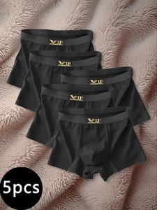 Men's Vip Print Briefs, Boxing Vip Boxer Shorts (5 Pack), Casual Sports Training Men's Underwear, Comfortable and Stylish, Underwear Boxers