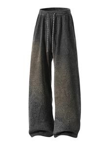 Men's Solid Color Tie Waist Straight Leg Pants, Regular Fit Casual Comfy Breathable Trousers for Daily Wear, Men's Bottoms for All Seasons