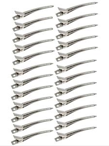 Large Metal Duckbill Hair Clips, Barrettes, Hair Styling & Hairdressing Sectioning Clips, Hand-Press Corrugated Clips for Precise Parting, Hair Clips Set, Adjustable Clips