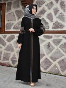 Women's Ethnic Style Long Dress with Lantern Sleeves, Printed Pattern, Casual Fashion Tassel Design, Perfect for Daily Wear