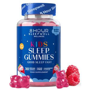 Sleep Gummies for Kids – 1 Month Supply | Sugar & Gluten-Free Magnesium Gummies for Growth, Relaxation & Healthy Sleep | 30 Vegan Supplement with Magnesium, L-Theanine & Vitamin B6 | Support Ages 3+