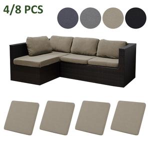 4/8 Piece Plaid Jacquard Outdoor Sofa Cushion Covers Set, All-Season Solid Color, Elastic, Soft, Washable, Fashionable, Suitable for Sofa Cushions