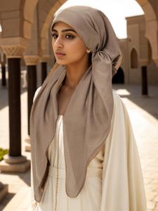 Women's Solid Color Instant Daily Hijab, Elegant Modern Minimalist Breathable Comfortable Hijab, Fashionable Soft Hijab for Women & Girls