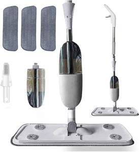 Spray Mop for Floor Cleaning 5 Reusable Microfiber Pads 550ml Water Bottle Tank~
