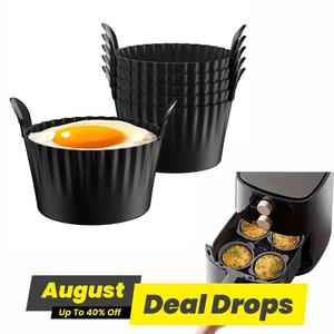 Silicone Egg Cup for Air Fryer, 6 Counts/set Non-stick Egg Baking Cup, Egg Cooking Mold, Kitchen Baking Utensils, Home Supplies, Silicone Muffin Pan