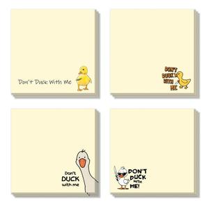 4pcs Duck Sticky Notes Humorous Memo Pad, Creative Gift for Note-Taking and Reminders, Fun Office Supplies for All Ages, Funny Stickers, Adhesive Stickers