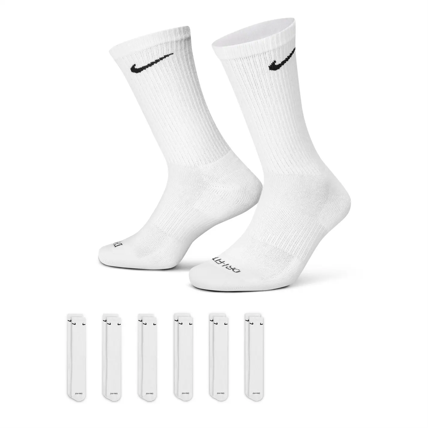 Nike Mens Everyday Plus Cushioned Training Crew Socks (6 Pairs) Trainer
